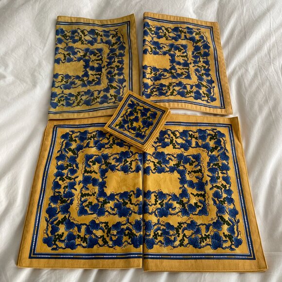 Fabric Placemats and Coaster Set NWOT - Picture 4 of 5